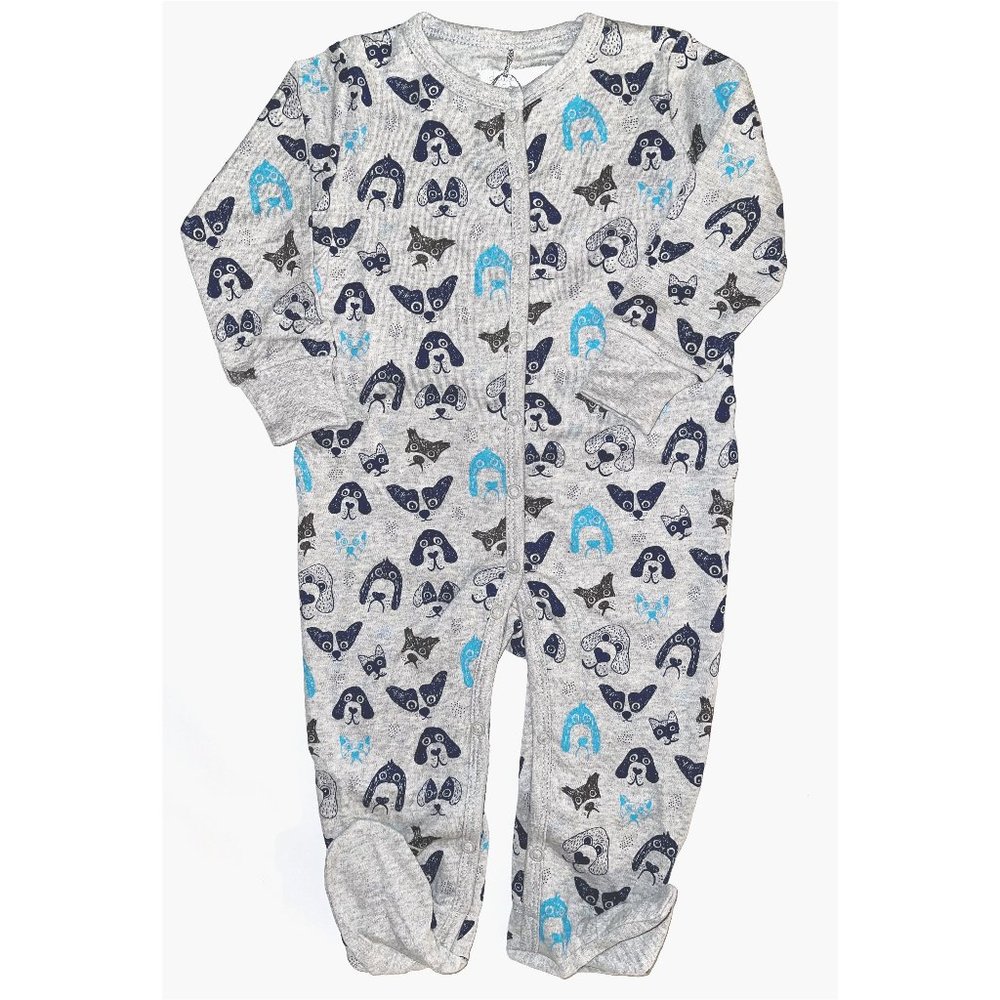 NWT Deux par Deux Unisex Soft Cotton Pyjama Set One Piece Footie Bodysuit